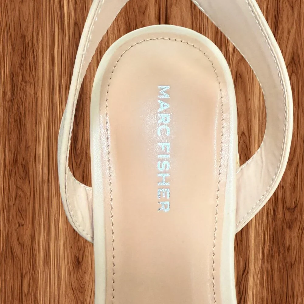 Marc‎ Fisher Women's Steel Braided Raffia Wedge Platform Sandals, Size 10